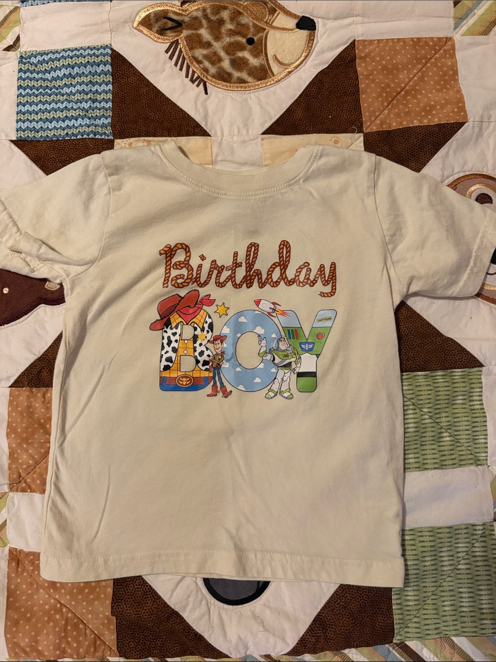 Toy Story Birthday Boy Graphic Tee - Cream